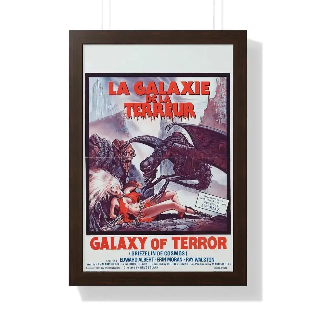 GALAXY OF TERROR (BELGIAN) 1981 - Framed Movie Poster - The Sticker Space