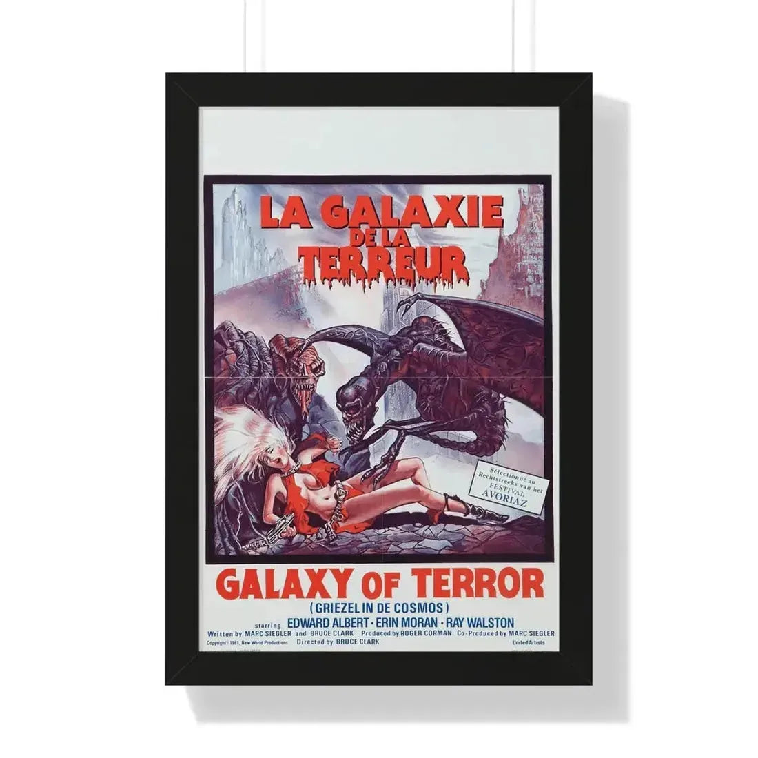 GALAXY OF TERROR (BELGIAN) 1981 - Framed Movie Poster - The Sticker Space