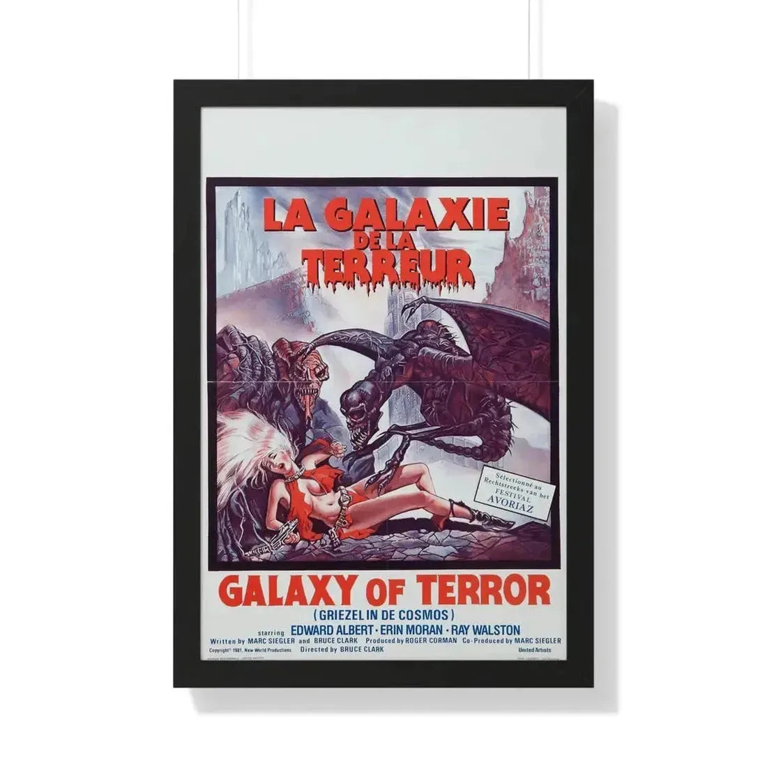 GALAXY OF TERROR (BELGIAN) 1981 - Framed Movie Poster - The Sticker Space