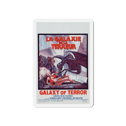 GALAXY OF TERROR (BELGIAN) 1981 Movie Poster - Die-Cut Magnet-6 × 6"-The Sticker Space