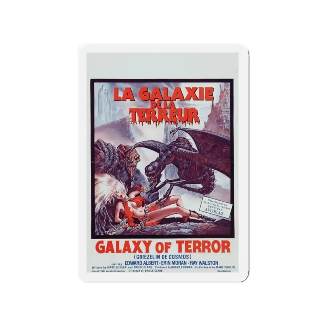 GALAXY OF TERROR (BELGIAN) 1981 Movie Poster - Refrigerator Magnet 2 Inch - The Sticker Space
