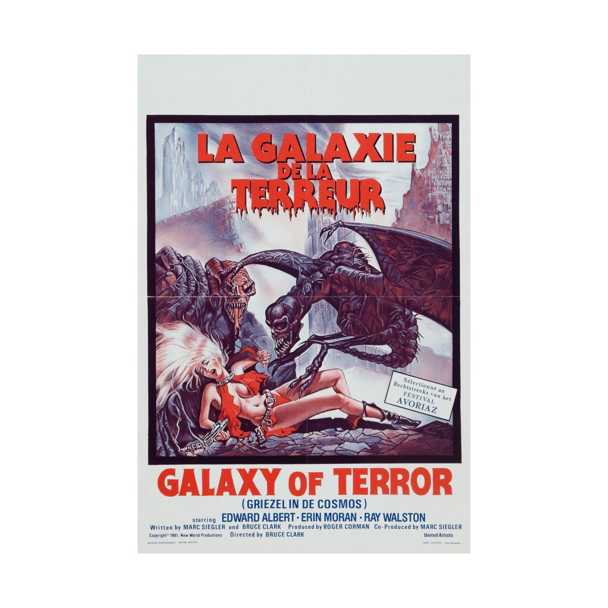 GALAXY OF TERROR (BELGIAN) 1981 - Paper Movie Poster-The Sticker Space