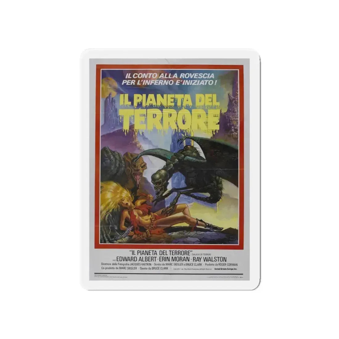 GALAXY OF TERROR (ITALIAN) 1981 Movie Poster - Refrigerator Magnet 5 Inch - The Sticker Space