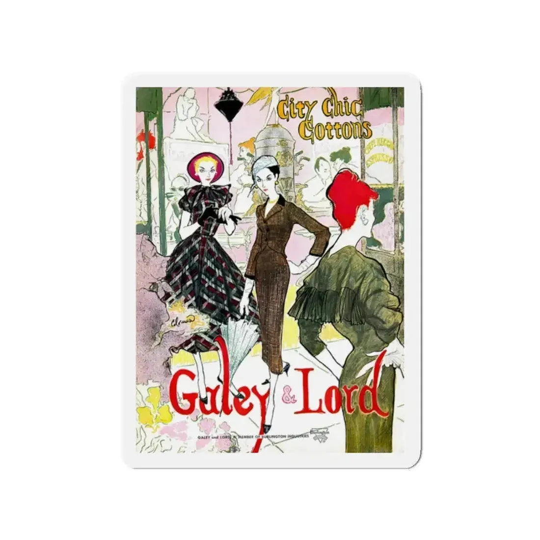 Galey & Lord, 1957 (1) (Magazine Illustration) Refrigerator Magnet - The Sticker Space