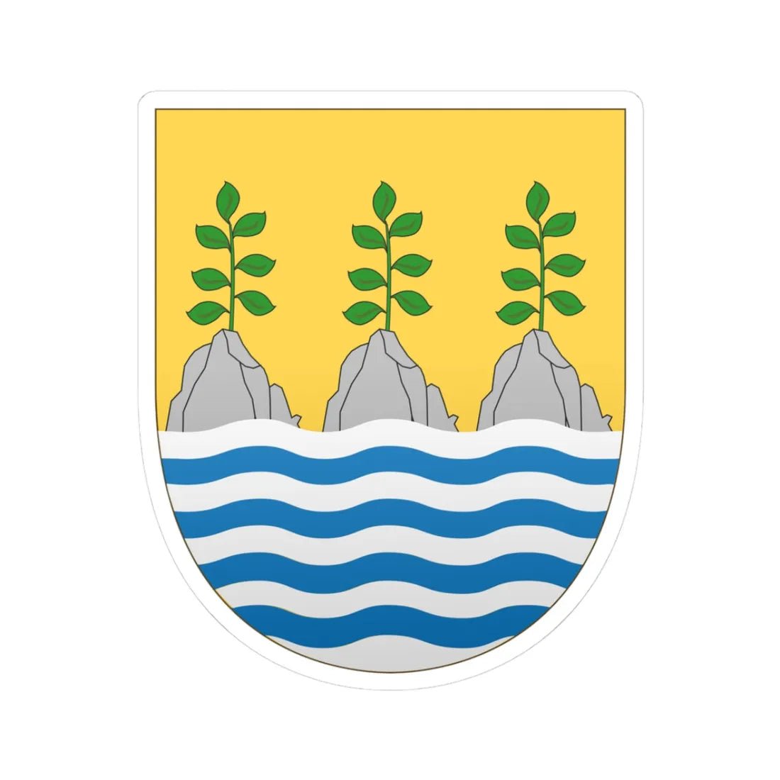 Gallego (Portugal) (Coat of Arms) STICKER Vinyl Kiss-Cut Decal 3 Inch White - The Sticker Space