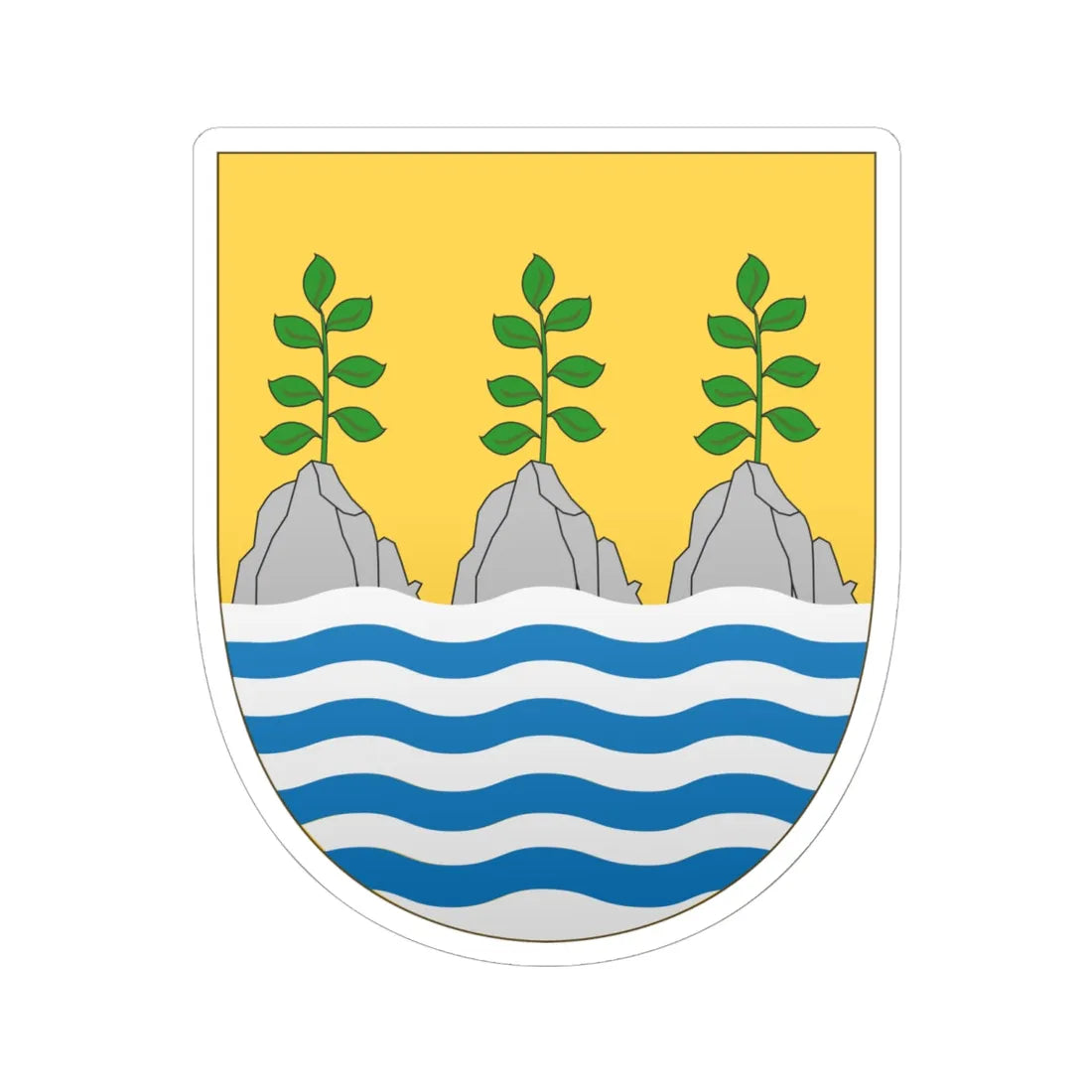 Gallego (Portugal) (Coat of Arms) STICKER Vinyl Kiss-Cut Decal 6 Inch White - The Sticker Space