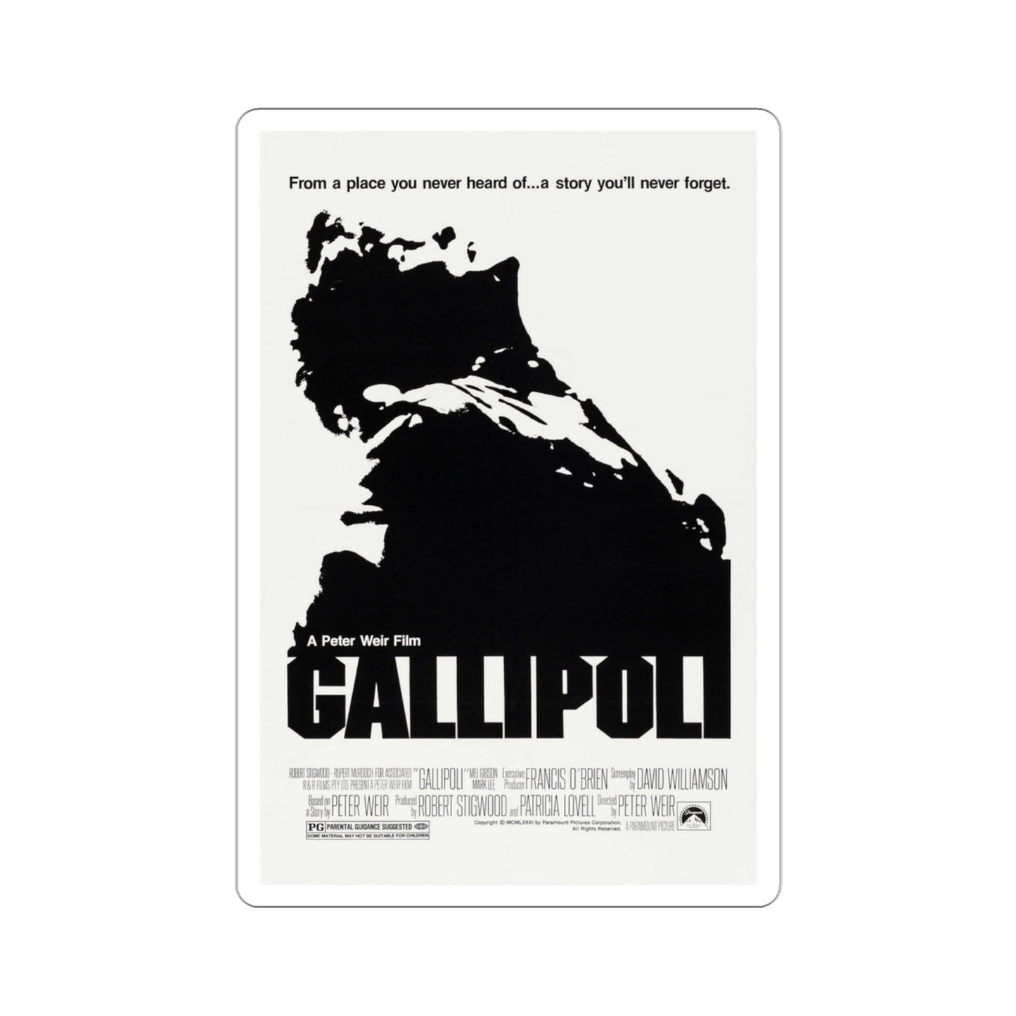 Gallipoli 1981 Movie Poster STICKER Vinyl Die-Cut Decal-3 Inch-The Sticker Space