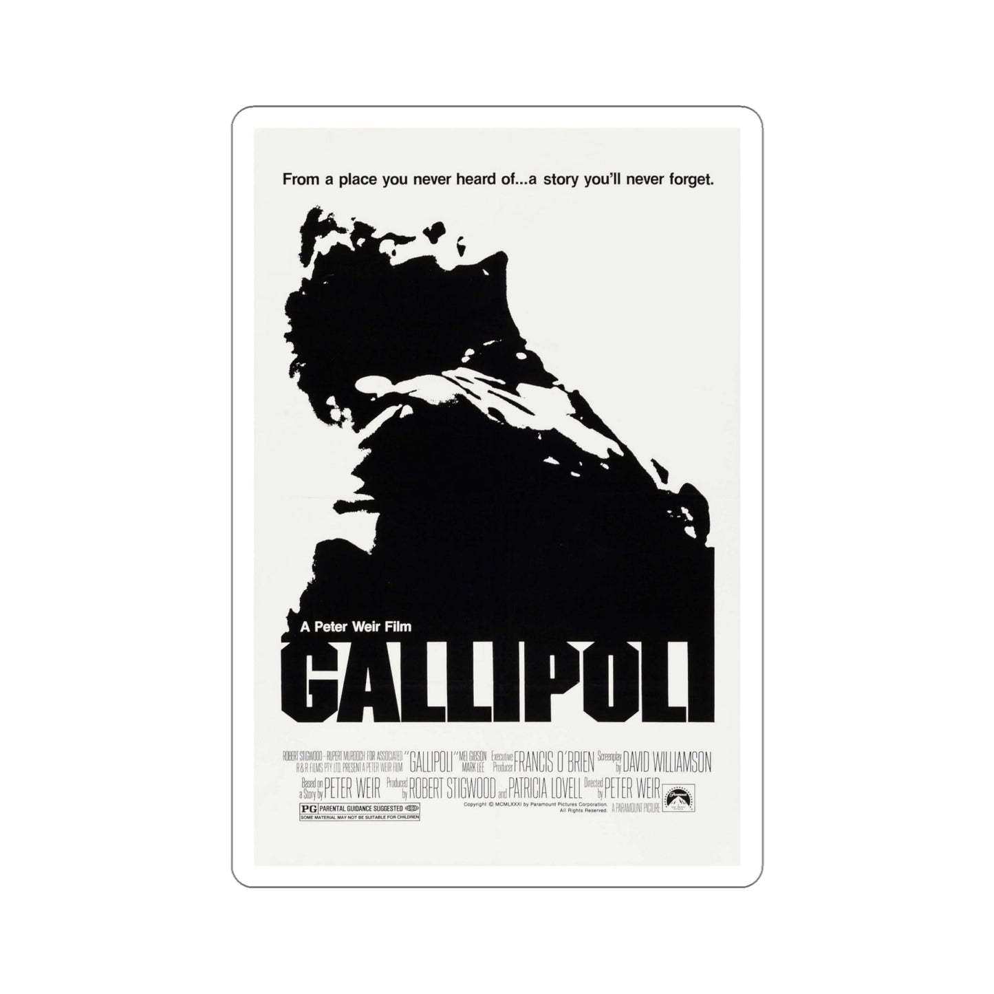 Gallipoli 1981 Movie Poster STICKER Vinyl Die-Cut Decal-6 Inch-The Sticker Space