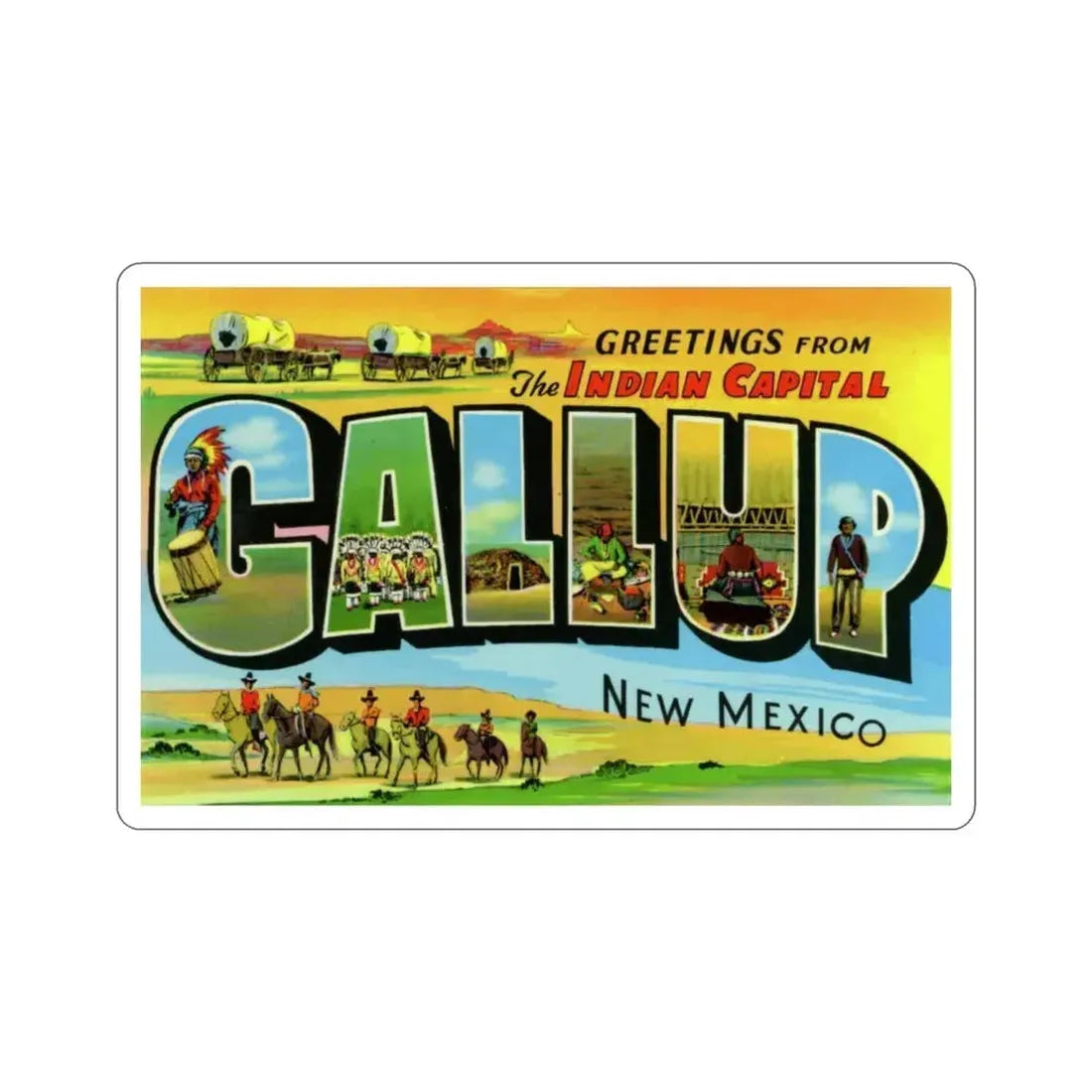 Gallup New Mexico (Greeting Cards) STICKER Vinyl Die-Cut Decal 4 Inch - The Sticker Space