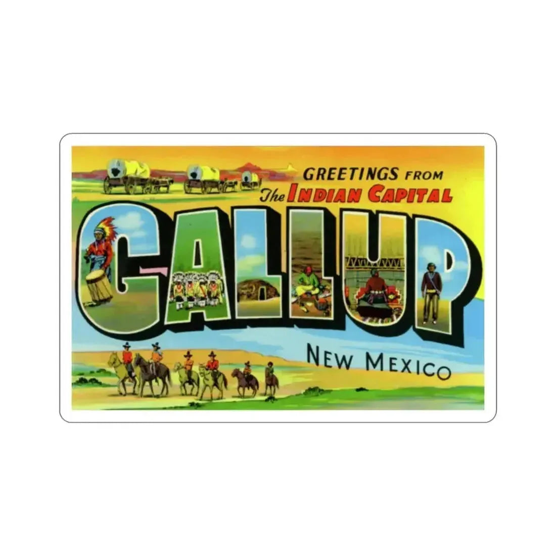 Gallup New Mexico (Greeting Cards) STICKER Vinyl Die-Cut Decal - The Sticker Space