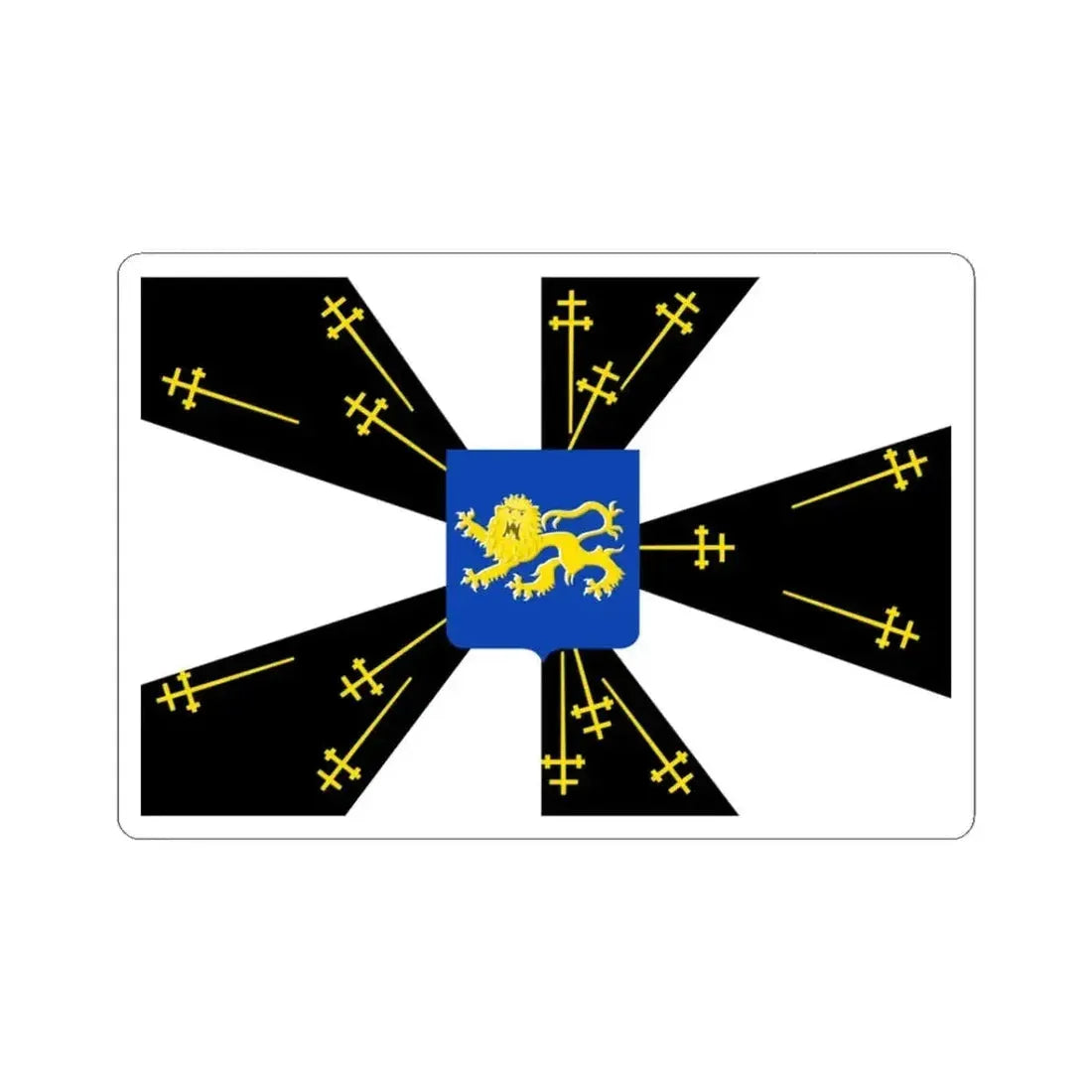 Galmaarden vlag (Belgium) STICKER Vinyl Kiss-Cut Decal 3 Inch White - The Sticker Space