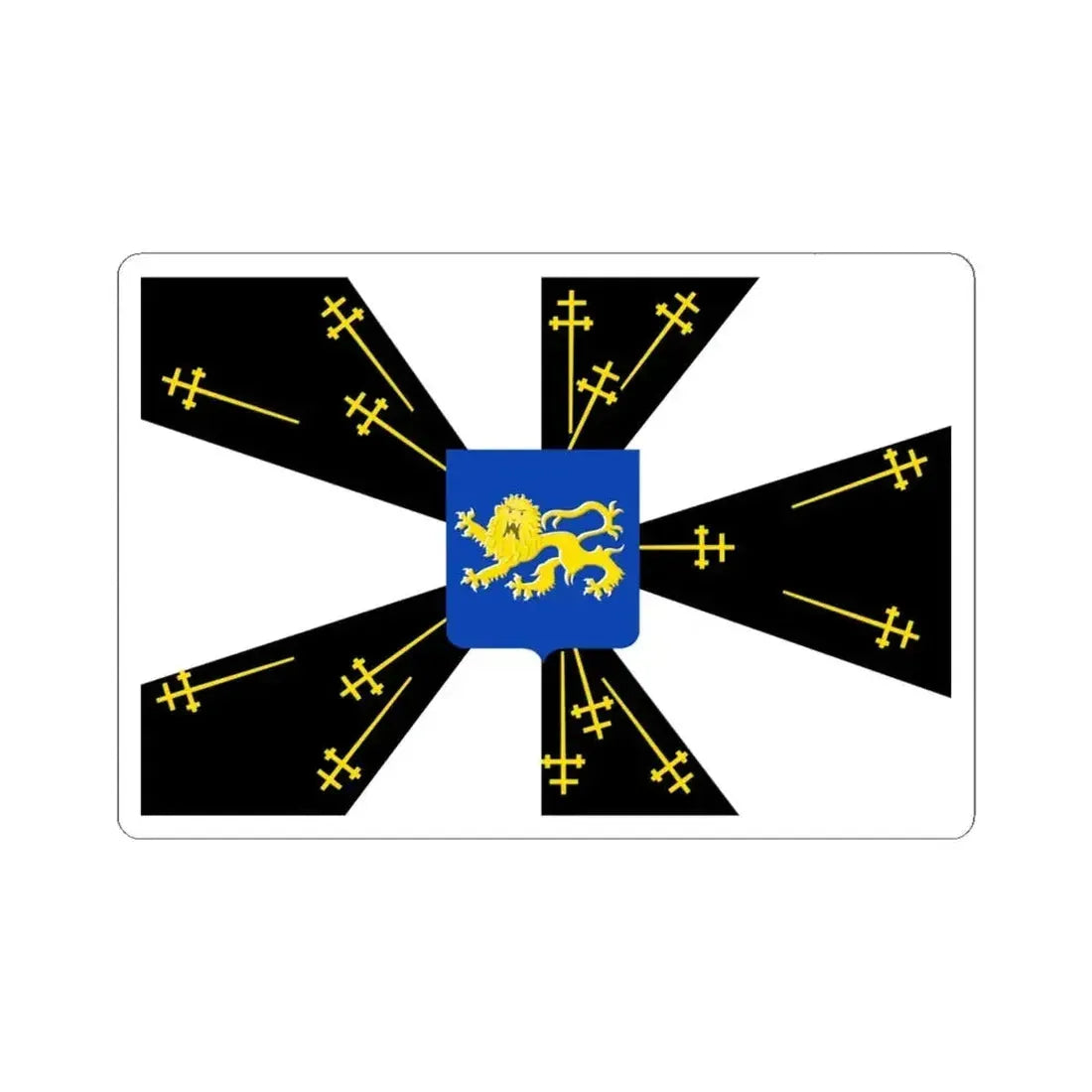 Galmaarden vlag (Belgium) STICKER Vinyl Kiss-Cut Decal 6 Inch White - The Sticker Space