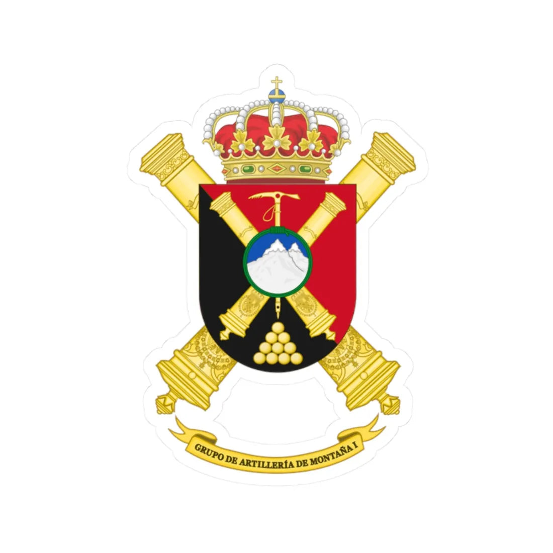 GAM I (Spain) (Coat of Arms) STICKER Vinyl Kiss-Cut Decal 2 Inch White - The Sticker Space