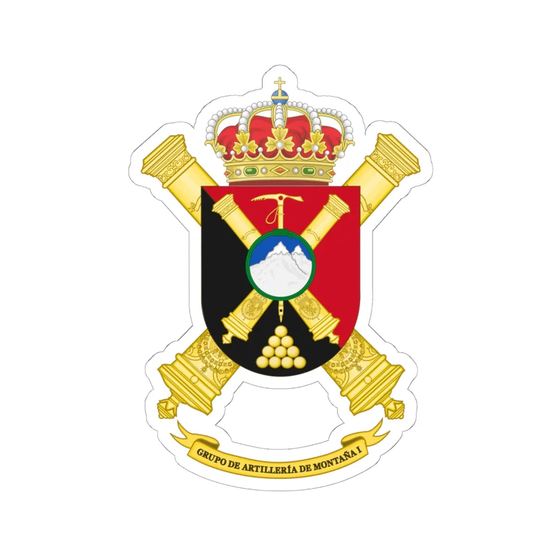 GAM I (Spain) (Coat of Arms) STICKER Vinyl Kiss-Cut Decal 6 Inch White - The Sticker Space