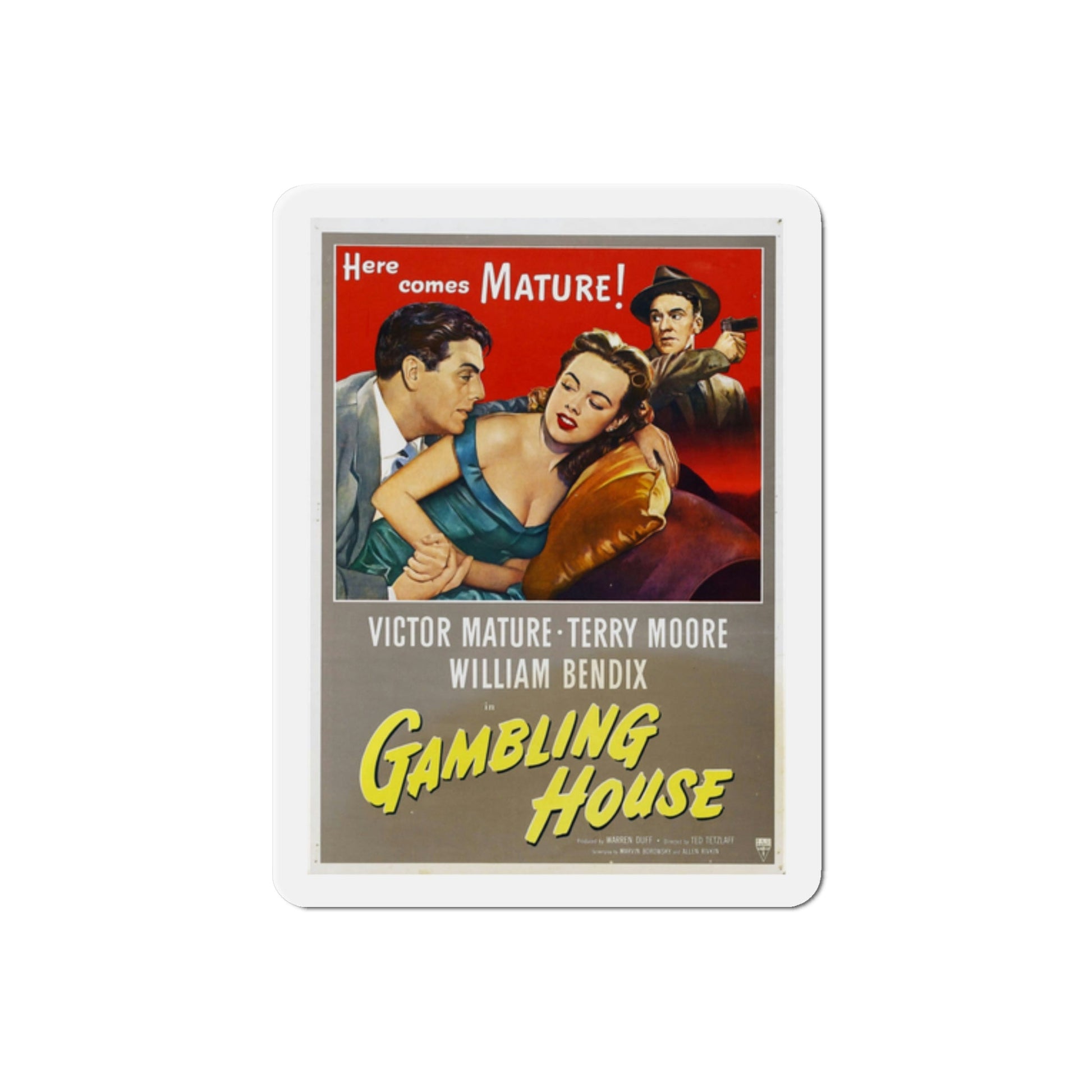 Gambling House 1951 Movie Poster Die-Cut Magnet-2 Inch-The Sticker Space