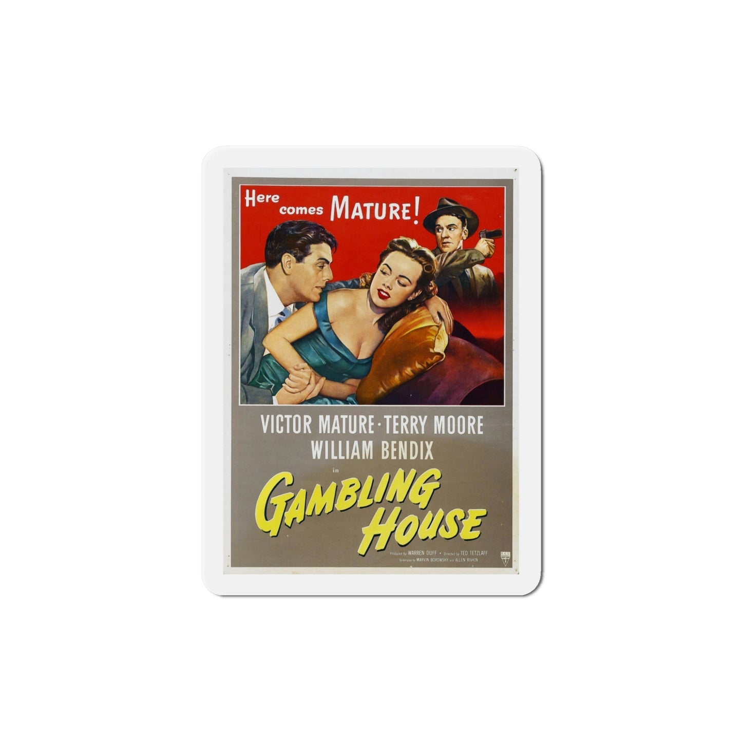 Gambling House 1951 Movie Poster Die-Cut Magnet-5 Inch-The Sticker Space