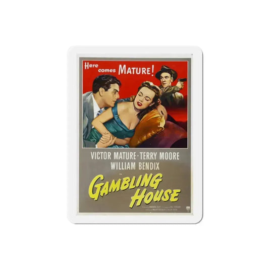 Gambling House 1951 Movie Poster Refrigerator Magnet 2 Inch - The Sticker Space