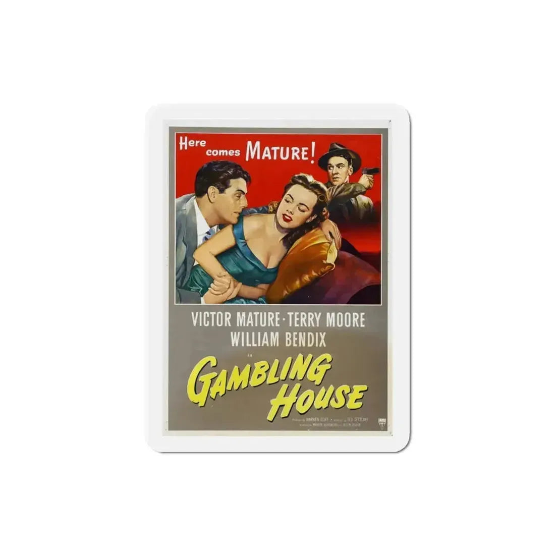Gambling House 1951 Movie Poster Refrigerator Magnet - The Sticker Space