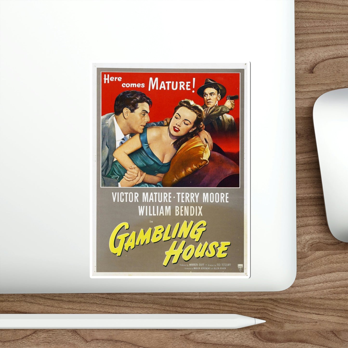 Gambling House 1951 Movie Poster STICKER Vinyl Die-Cut Decal-The Sticker Space