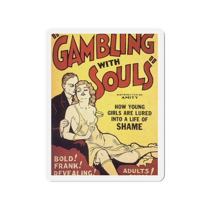 GAMBLING WITH SOULS 1936 Movie Poster - Die-Cut Magnet-2" x 2"-The Sticker Space