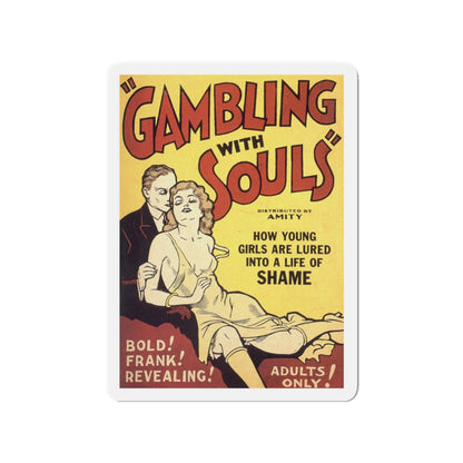 GAMBLING WITH SOULS 1936 Movie Poster - Die-Cut Magnet-3" x 3"-The Sticker Space