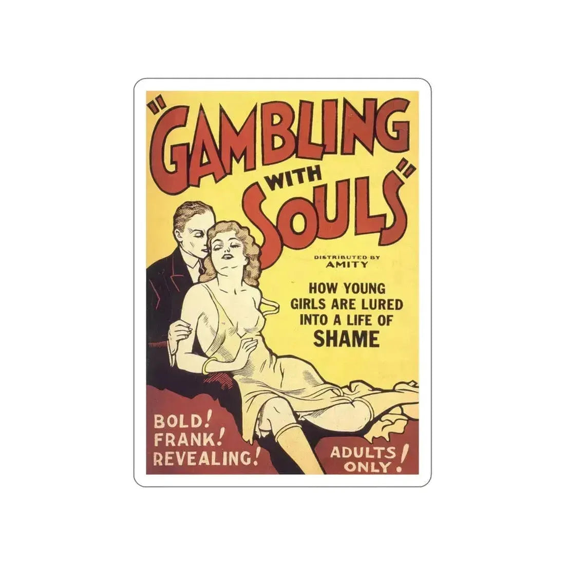 GAMBLING WITH SOULS 1936 Movie Poster STICKER Vinyl Die-Cut Decal 4 Inch - The Sticker Space