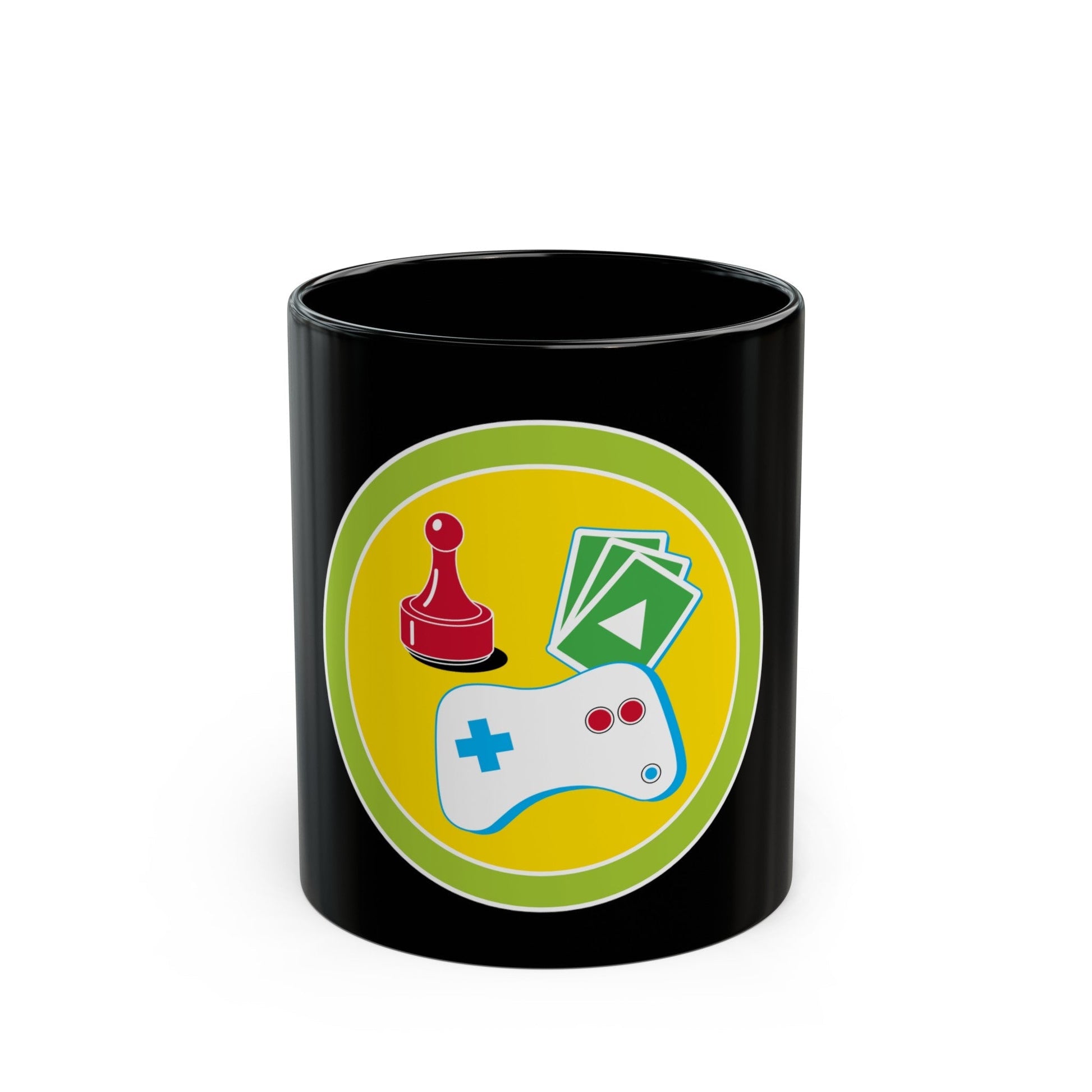 Game Design (Boy Scout Merit Badge) Black Coffee Mug-11oz-The Sticker Space