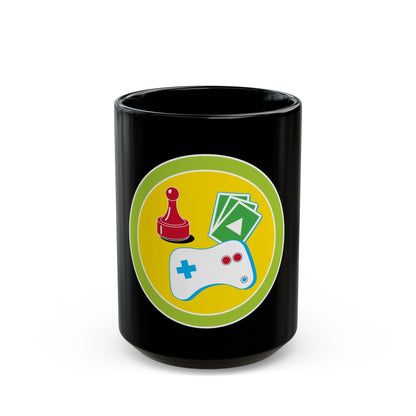 Game Design (Boy Scout Merit Badge) Black Coffee Mug-15oz-The Sticker Space