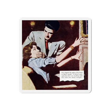 Game of Chance, Redbook, January 1953 (Magazine Illustration) Refrigerator Magnet 4 Inch Die-Cut - The Sticker Space