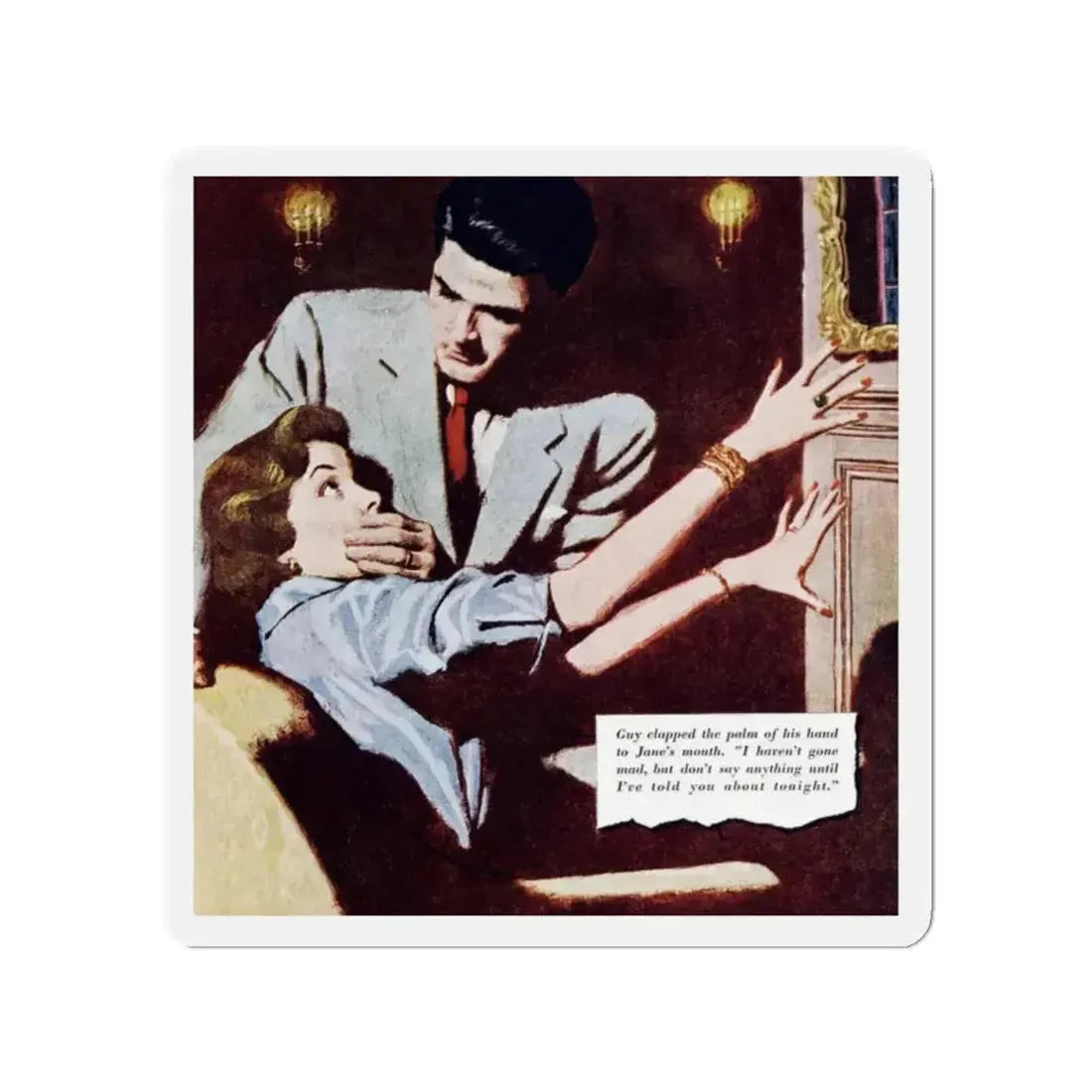 Game of Chance, Redbook, January 1953 (Magazine Illustration) Refrigerator Magnet - The Sticker Space