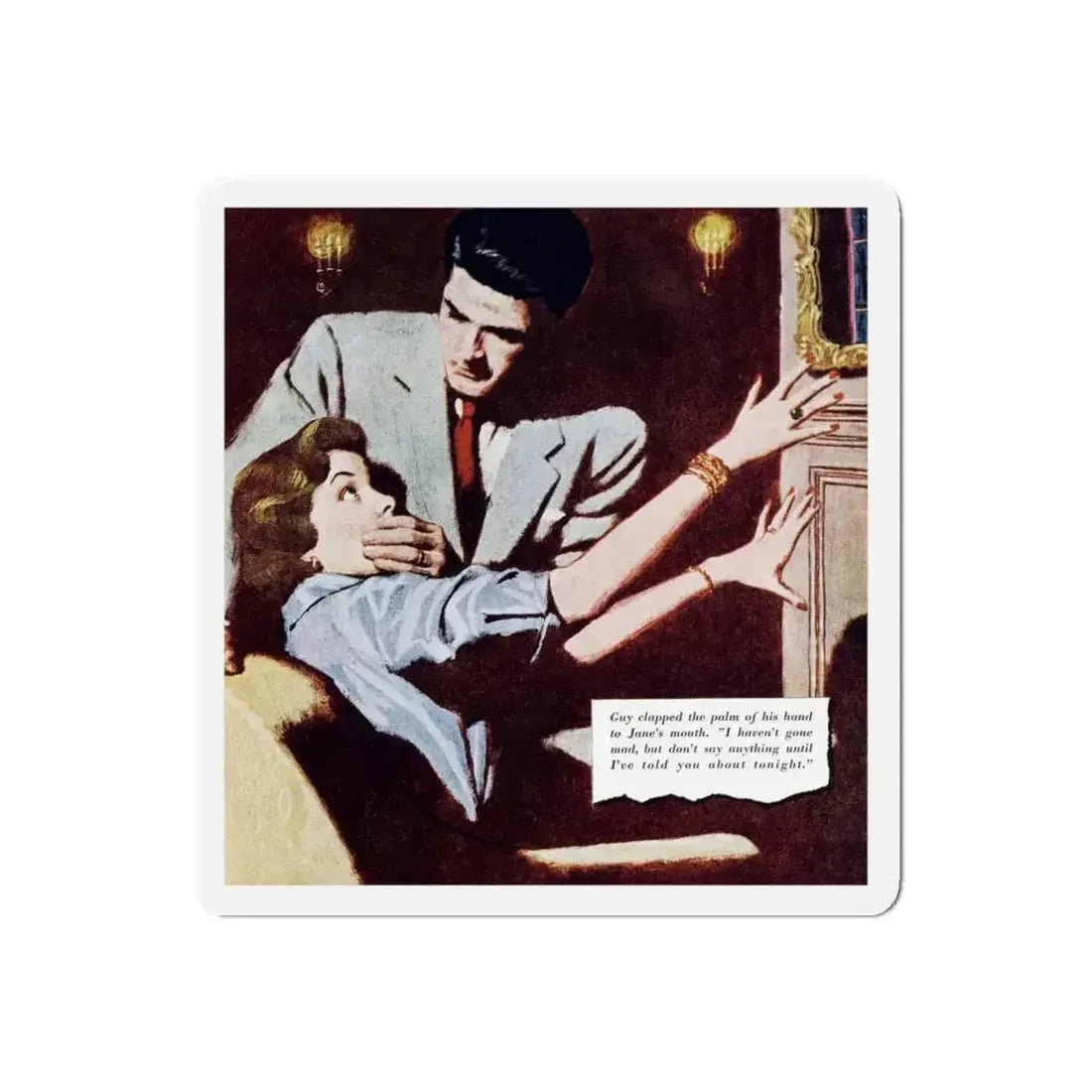 Game of Chance, Redbook, January 1953 (Magazine Illustration) Refrigerator Magnet - The Sticker Space