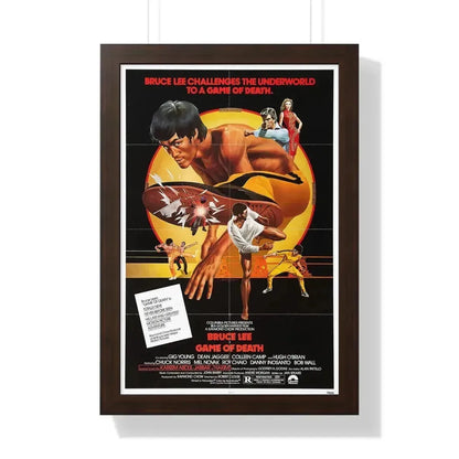 GAME OF DEATH 1978 - Framed Movie Poster 16″ x 24″ Walnut - The Sticker Space