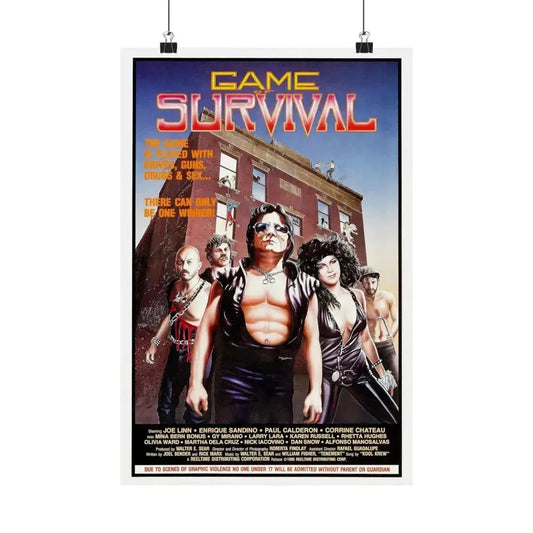 GAME OF SURVIVAL (TENEMENT) 1985 - Paper Movie Poster 12″ x 18″ Matte - The Sticker Space