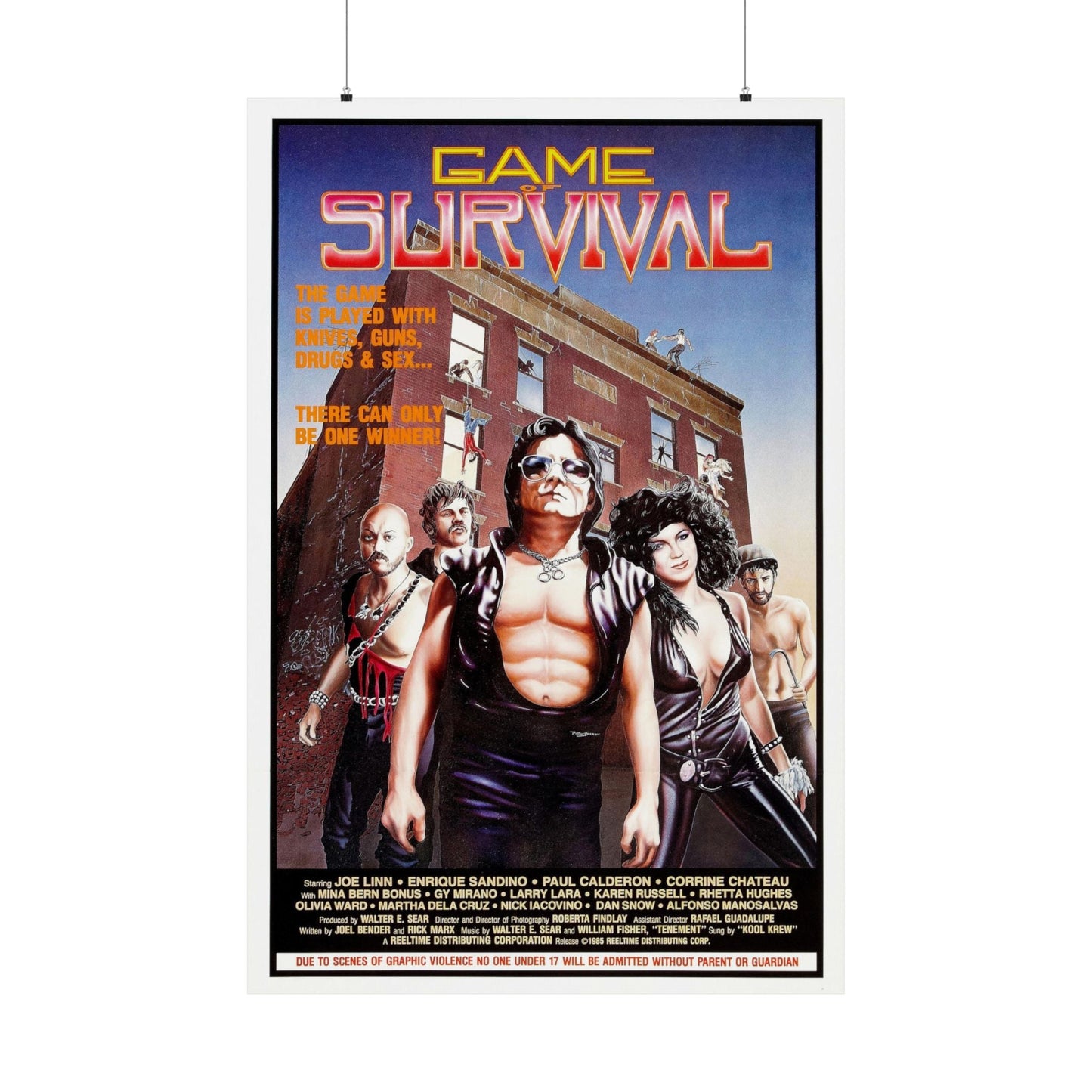 GAME OF SURVIVAL (TENEMENT) 1985 - Paper Movie Poster-36" x 54"-The Sticker Space