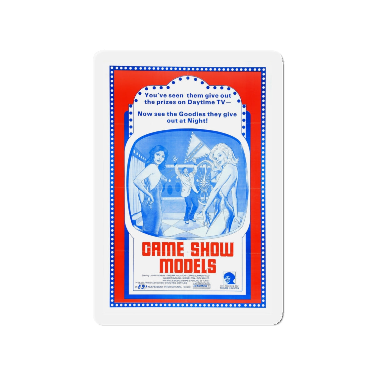 GAME SHOW MODELS 1977 Movie Poster - Die-Cut Magnet-3" x 3"-The Sticker Space