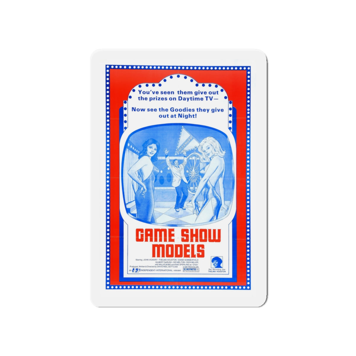 GAME SHOW MODELS 1977 Movie Poster - Die-Cut Magnet-4" x 4"-The Sticker Space