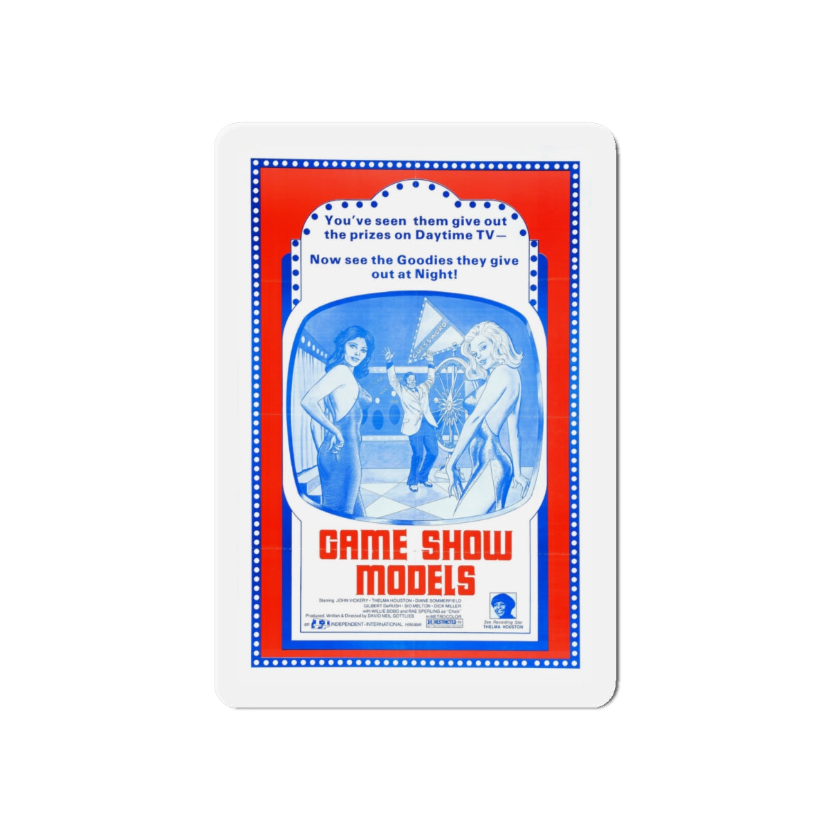 GAME SHOW MODELS 1977 Movie Poster - Die-Cut Magnet-6 × 6"-The Sticker Space