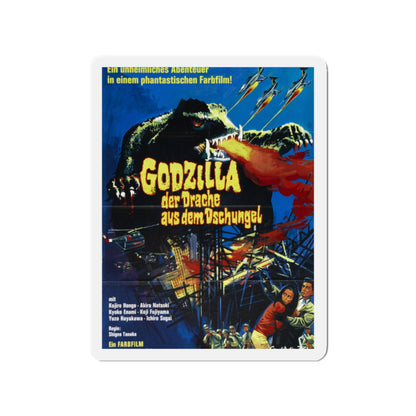 GAMERA VS BARUGON (GERMAN) 1966 Movie Poster - Die-Cut Magnet-2" x 2"-The Sticker Space