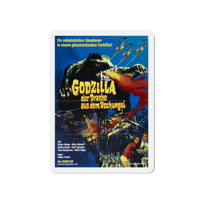 GAMERA VS BARUGON (GERMAN) 1966 Movie Poster - Die-Cut Magnet-6 × 6"-The Sticker Space