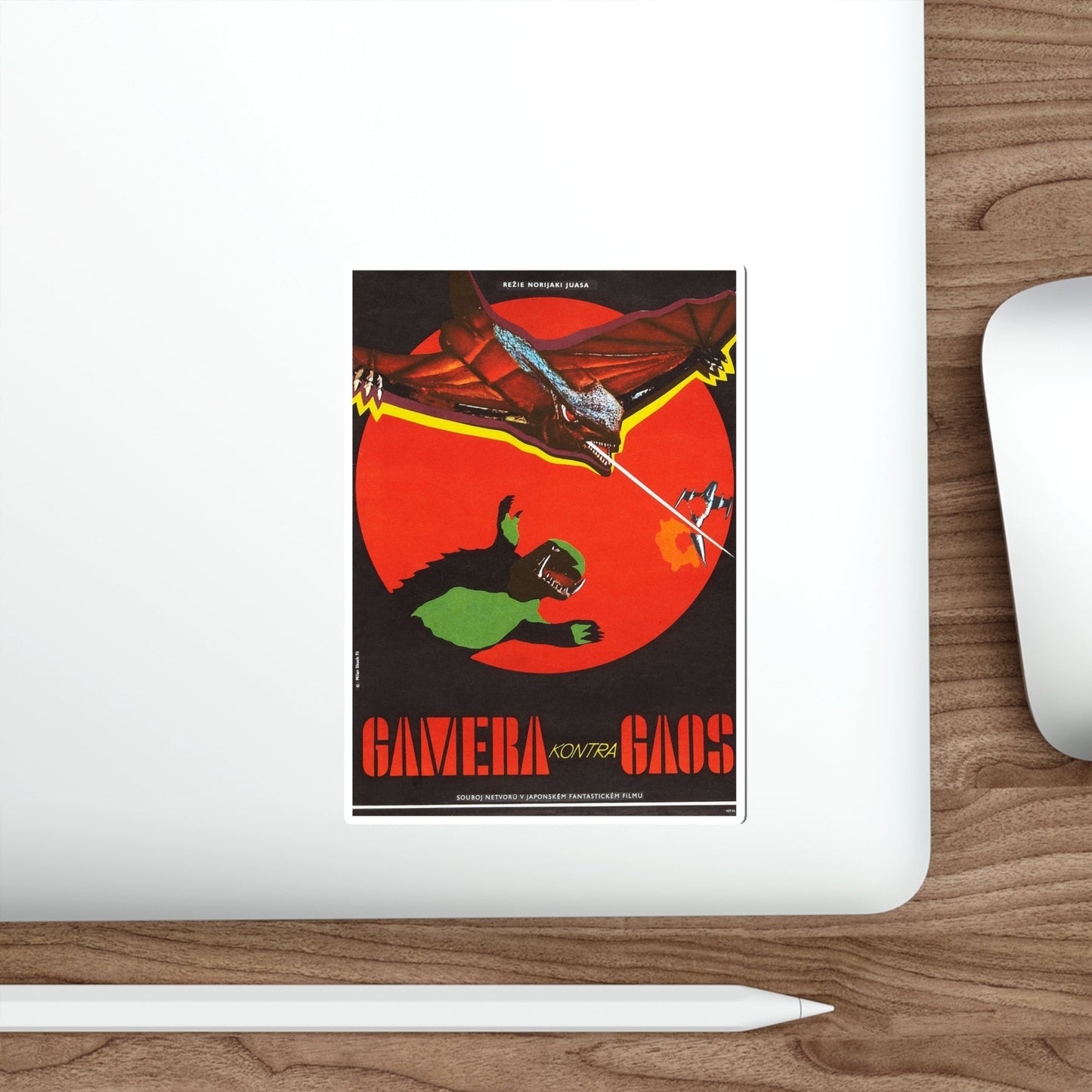 GAMERA VS GYAOS 1967 Movie Poster STICKER Vinyl Die-Cut Decal-The Sticker Space