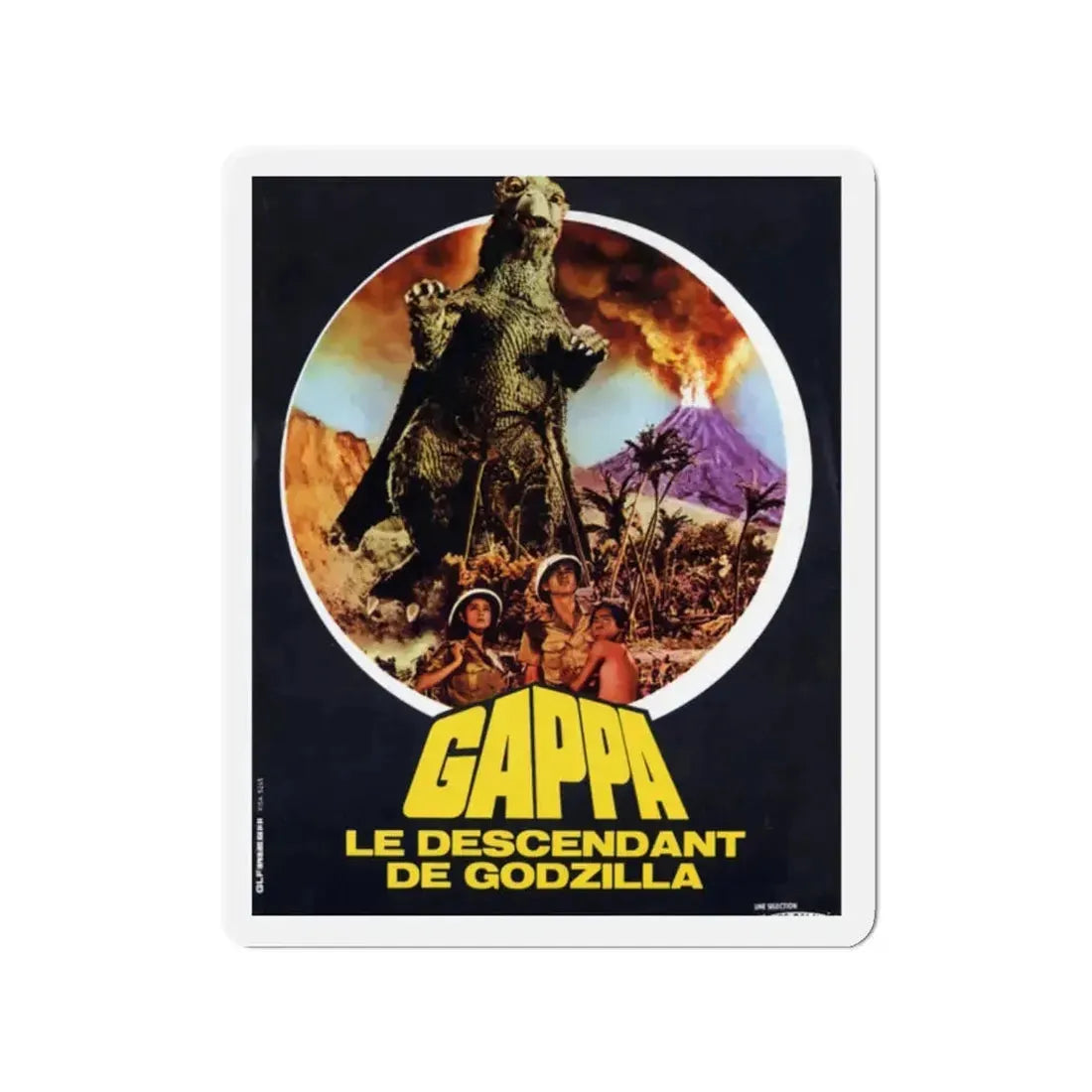 GAMERA VS JIGER (FRENCH) 1970 Movie Poster - Refrigerator Magnet 2 Inch - The Sticker Space