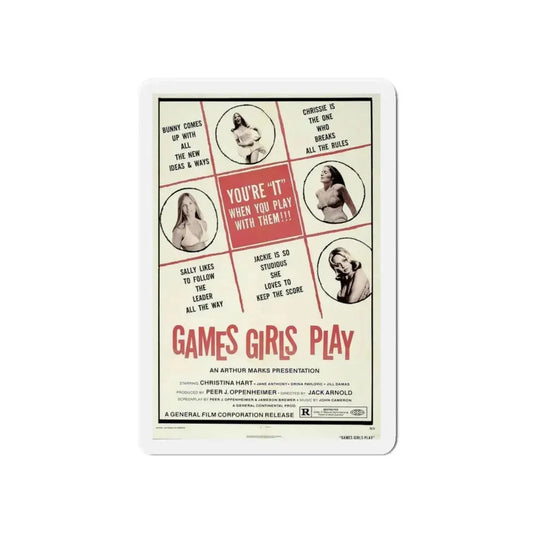 GAMES GIRLS PLAY 1975 Movie Poster - Refrigerator Magnet 6 Inch - The Sticker Space