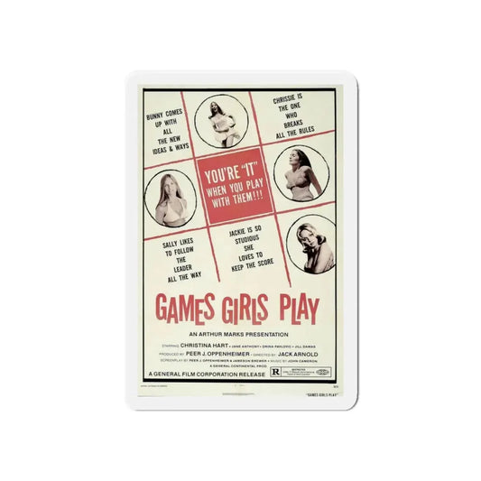 GAMES GIRLS PLAY 1975 Movie Poster - Refrigerator Magnet 6 Inch - The Sticker Space