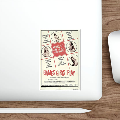 GAMES GIRLS PLAY 1975 Movie Poster STICKER Vinyl Die-Cut Decal-The Sticker Space