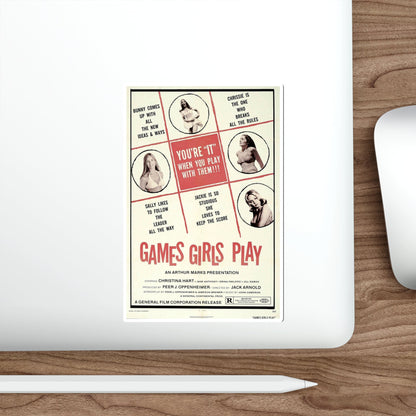 GAMES GIRLS PLAY 1975 Movie Poster STICKER Vinyl Die-Cut Decal-The Sticker Space