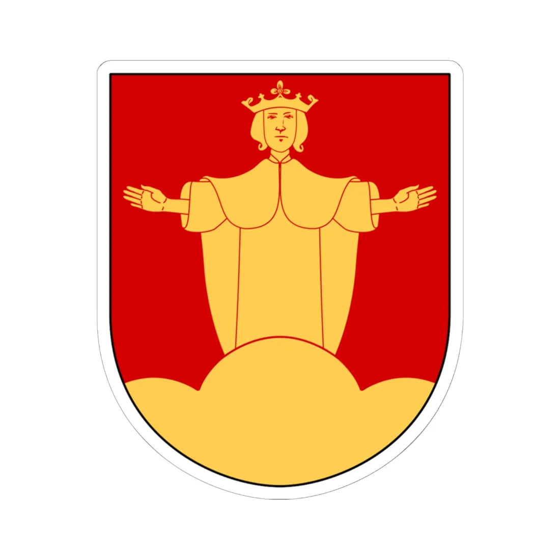 Gamla Uppsala vapen (Sweden) (Coat of Arms) STICKER Vinyl Kiss-Cut Decal 6 Inch White - The Sticker Space