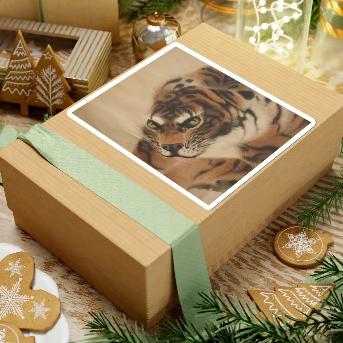 Gan Ku - Tiger - dated 1790 v3 - STICKER Vinyl Kiss-Cut Decal