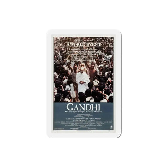 Gandhi 1982 Movie Poster Refrigerator Magnet 2 Inch - The Sticker Space