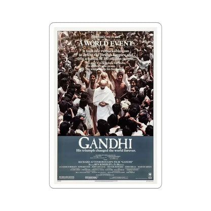 Gandhi 1982 Movie Poster STICKER Vinyl Die-Cut Decal 5 Inch - The Sticker Space