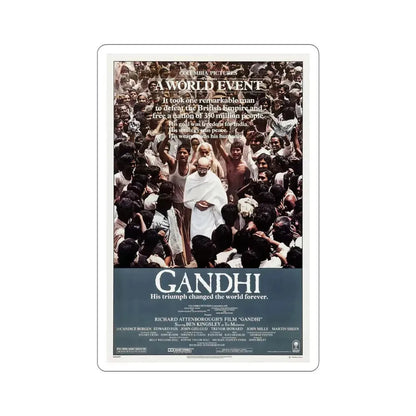 Gandhi 1982 Movie Poster STICKER Vinyl Die-Cut Decal 6 Inch - The Sticker Space